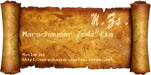 Marschauser Zsófia névjegykártya
